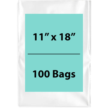 Clear poly bags Flat 11 inch (width) X 18 inch (Height) LDPE